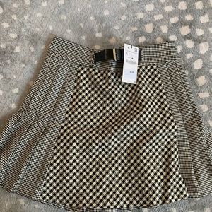 Black and white checkered skirt
